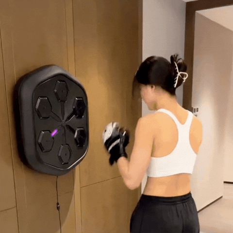 IronHit® - Maquina De Boxeo Con Bocina Bluetooth Y Juegos De Entrenamiento