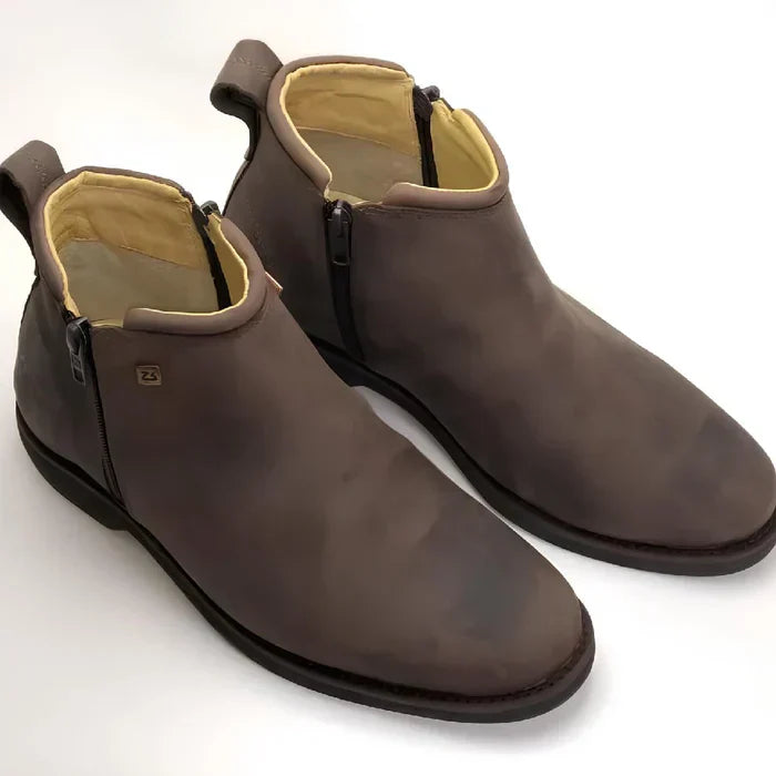 Kit Bota Zavu Casual Ortopédica Masculina de Cuero Legítimo